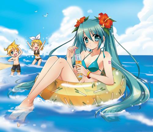 清凉一夏 泳装动漫美少女壁纸大搜集